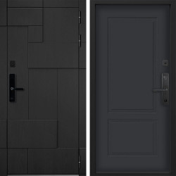 Входная дверь Command doors Cyber tetris black 05 Графит Серый