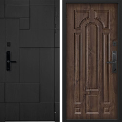 Входная дверь Command doors Cyber tetris black 17.02 Темный Дуб
