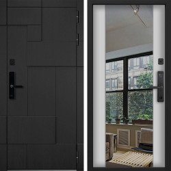 Входная дверь Command doors Cyber tetris black 3Z Белый Матовый