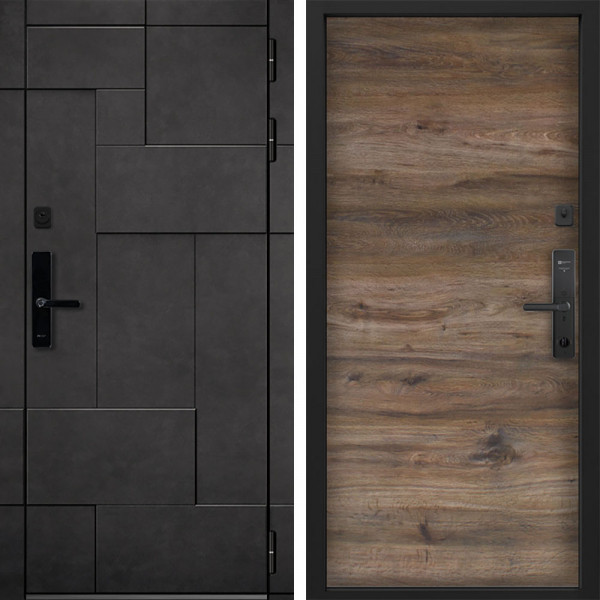 Входная дверь Command doors Cyber tetris grey 00 Дуб Бомонт