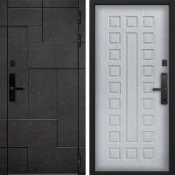 Входная дверь Command doors Cyber tetris grey 01 альберо браш грей