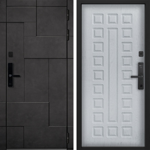 Входная дверь Command doors Cyber tetris grey 01 альберо браш грей