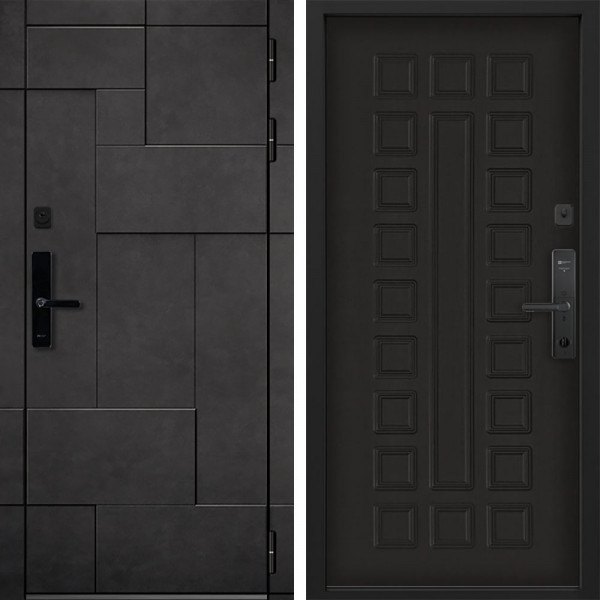 Входная дверь Command doors Cyber tetris grey 01 Венге