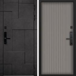 Входная дверь Command doors Cyber tetris grey 03 Кварц софт
