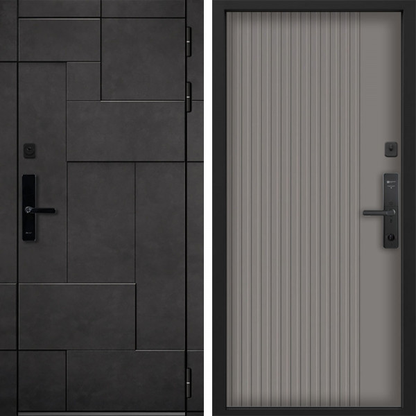 Входная дверь Command doors Cyber tetris grey 03 Кварц софт
