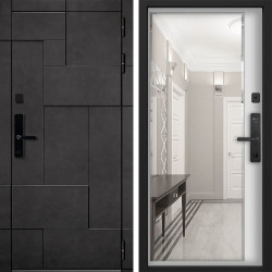 Входная дверь Command doors Cyber tetris grey 116Z белый матовый