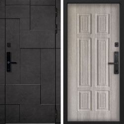 Входная дверь Command doors Cyber tetris grey 15 Дуб крем