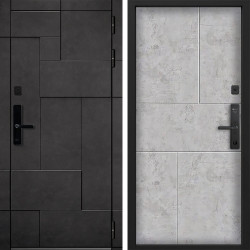 Входная дверь Command doors Cyber tetris grey 38 Бетон молочный