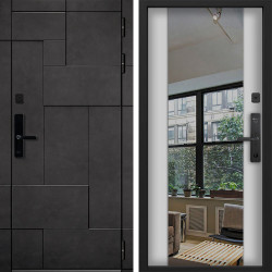Входная дверь Command doors Cyber tetris grey 3Z Белый Матовый
