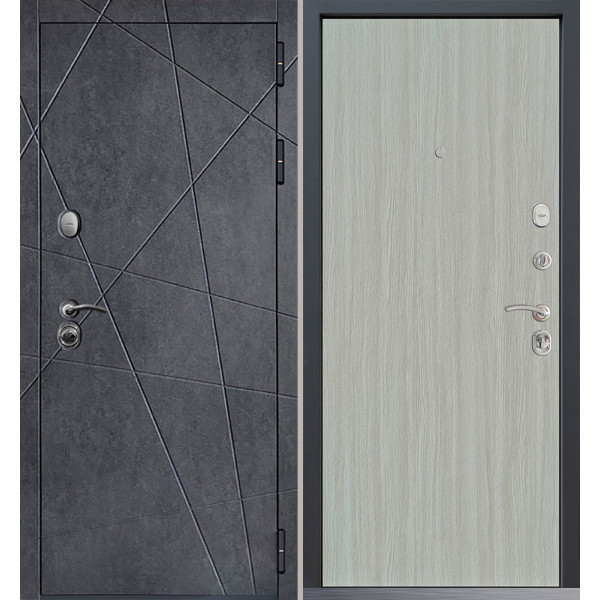 Входная дверь Command Doors Geometria New 00 Белая лиственница