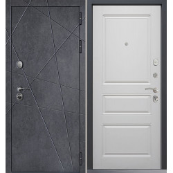 Входная дверь Command Doors Geometria New 02 Белый Матовый