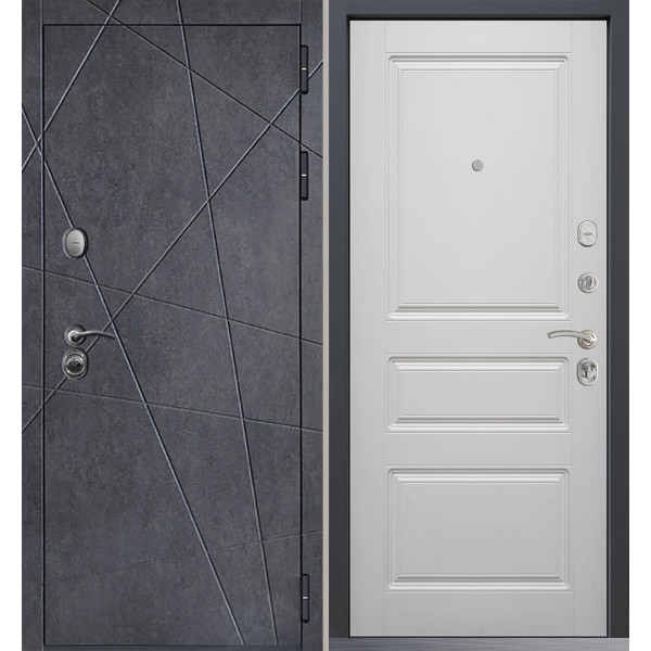 Входная дверь Command Doors Geometria New 02 Белый Матовый