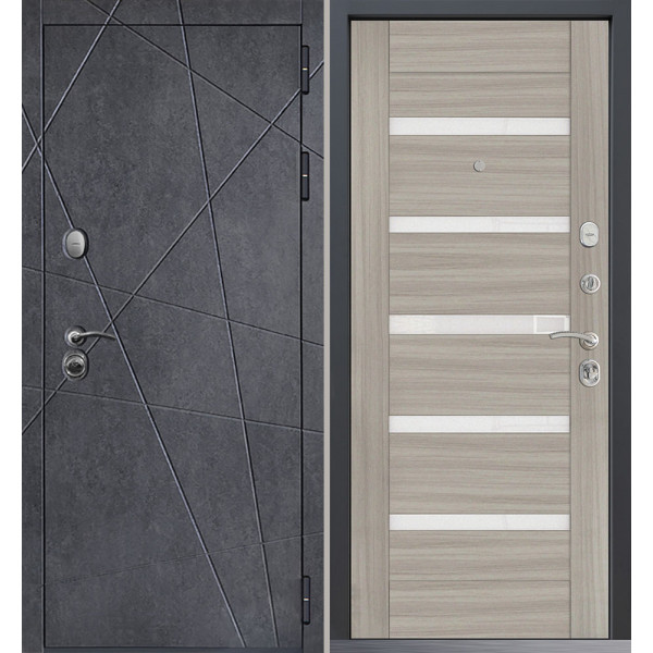 Входная дверь Command Doors Geometria New 18SP Белая Лиственница