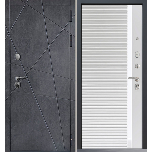 Входная дверь Command Doors Geometria New 30Б белый матовый