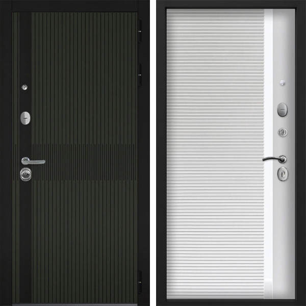 Входная дверь Command doors matrix oliva 30Б белый матовый