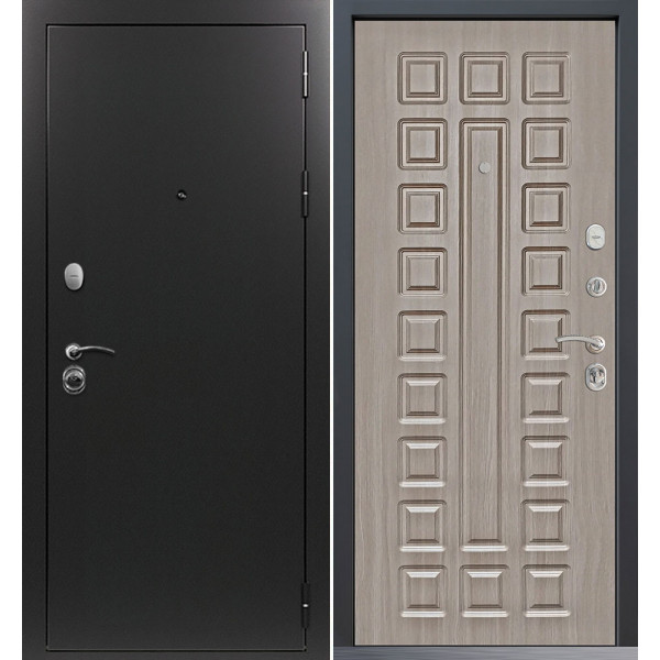 Входная дверь Command Doors Патриот графит 01 Белая лиственница