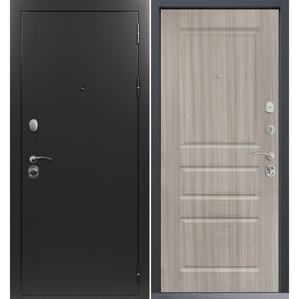 Входная дверь Command Doors Патриот графит 02 Белая Лиственница