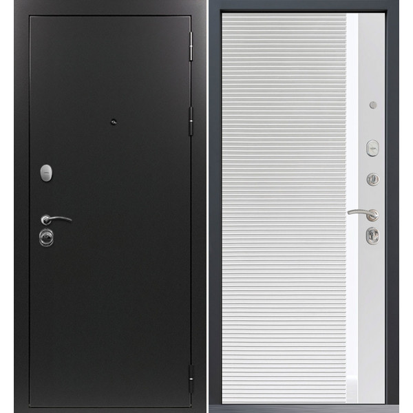 Входная дверь Command Doors Патриот графит 30Б белый матовый