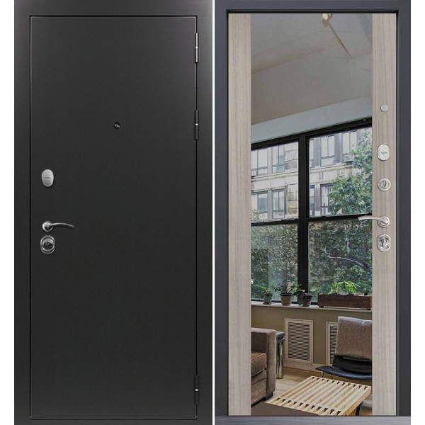 Входная дверь Command Doors Патриот графит 3Z Белая Лиственница