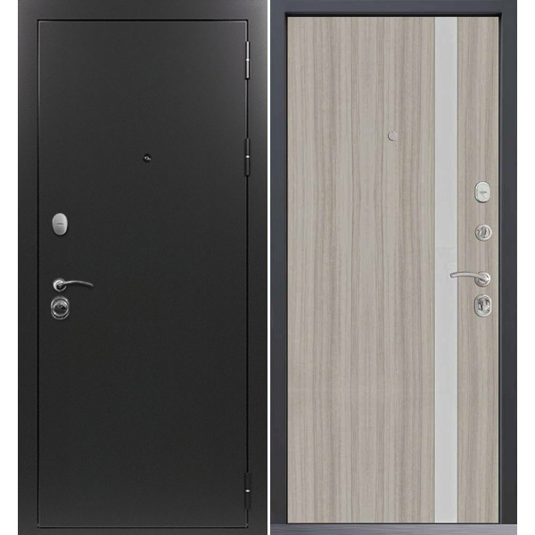 Входная дверь Command Doors Патриот графит 6S Белая Лиственница