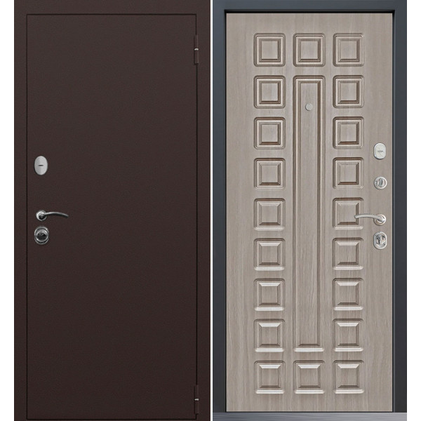 Входная дверь Command Doors Патриот медный антик 01 Белая лиственница
