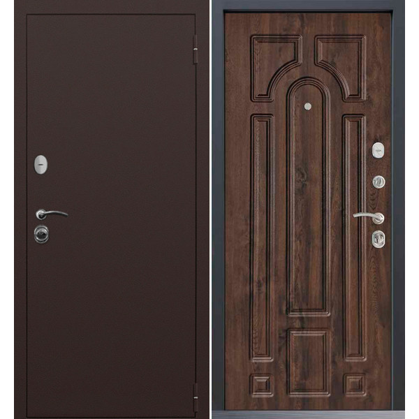 Входная дверь Command Doors Патриот медный антик 17.02 Темный Дуб