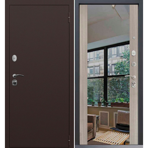 Входная дверь Command Doors Патриот медный антик 3Z Белая Лиственница