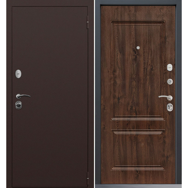 Входная дверь Command Doors Патриот медный антик 61 Темный дуб