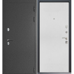 Входная дверь Command Doors Сибирь термо графит букле 00 Белый матовый