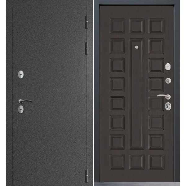 Входная дверь Command Doors Сибирь термо графит букле 01 Венге