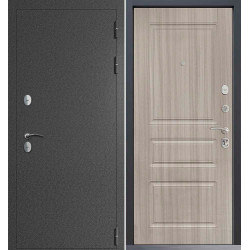 Входная дверь Command Doors Сибирь термо графит букле 02 Белая Лиственница