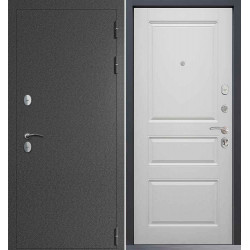 Входная дверь Command Doors Сибирь термо графит букле 02 Белый Матовый