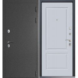 Входная дверь Command Doors Сибирь термо графит букле 05 Белый матовый
