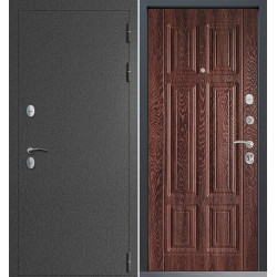 Входная дверь Command Doors Сибирь термо графит букле 15 Дуб коньяк