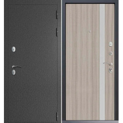 Входная дверь Command Doors Сибирь термо графит букле 6S Белая Лиственница
