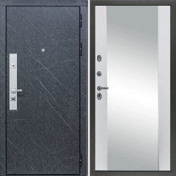 Входная дверь Сударь МХ-26 Гранит лава оникс Д-15 Белый